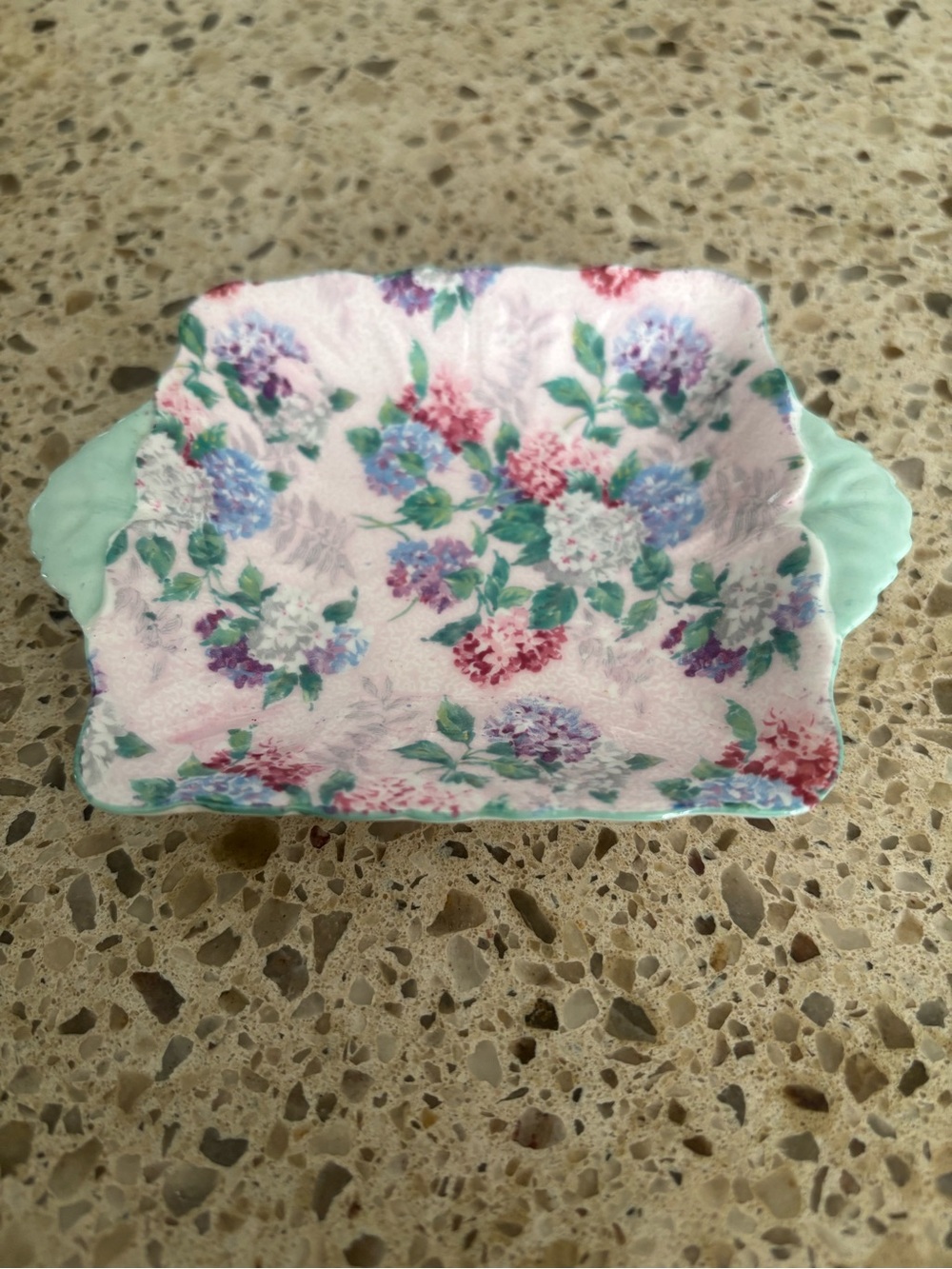 Floral Hydrangea Pattern Ceramic Serving Dish - Shelley vintage China